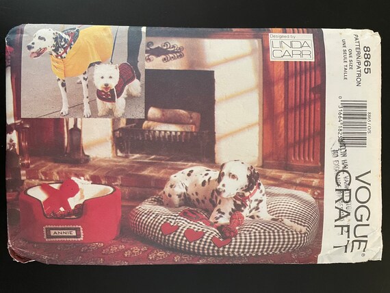 Vogue 8865 Pattern UNCUT 1990s Vintage Craft Linda Carr Dog Pet