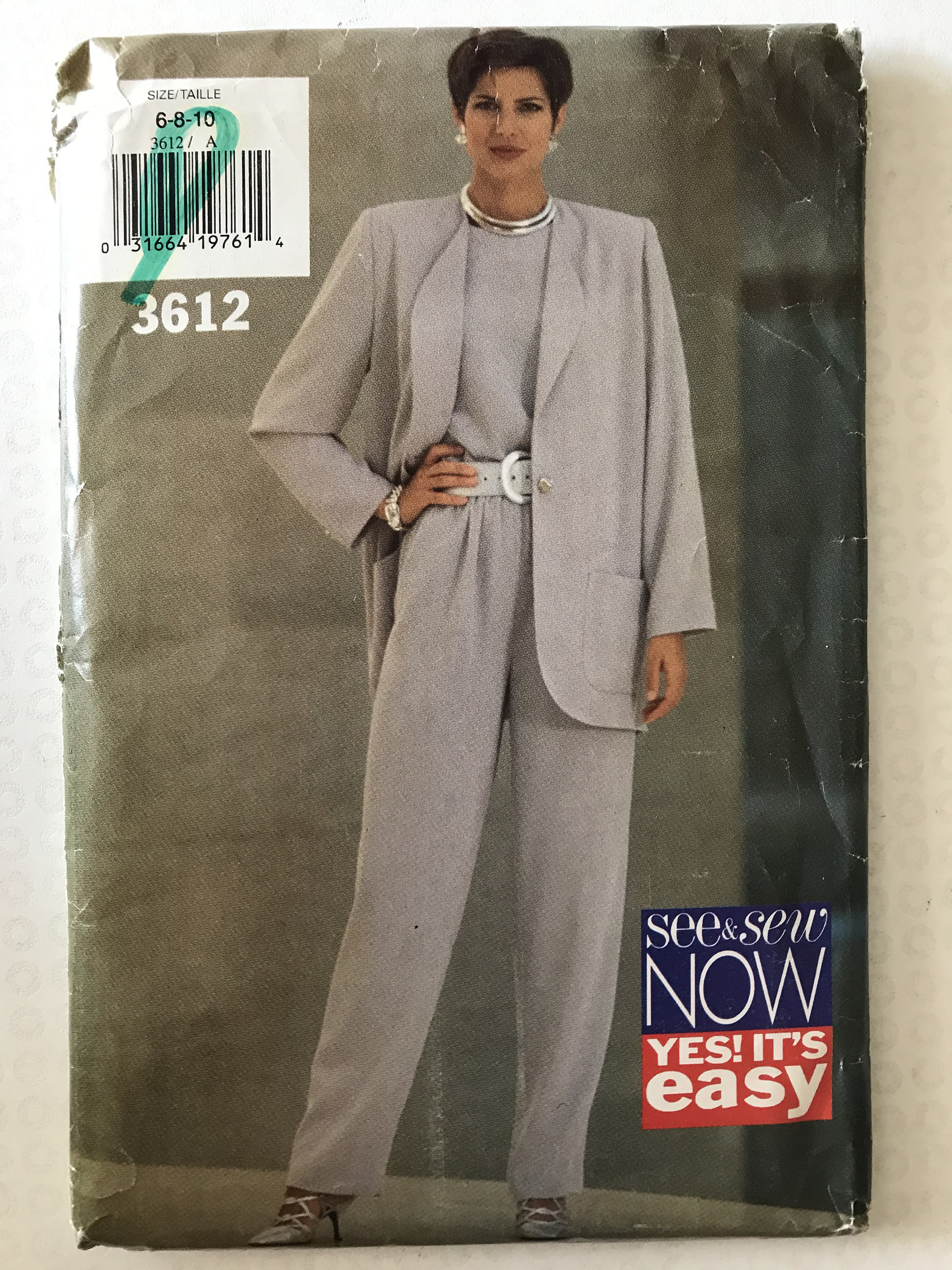K。 See & Sew 3612 Pattern UNCUT Vintage Easy Short Sleeve Top
