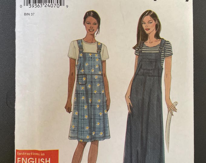 Simplicity 9263 Pattern UNCUT Easy Overall Style Jumper Dress D Ring ...