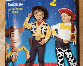 Simplicity 9433 0635 Pattern UNCUT Woody and Jessie Costume Disney Animated Toy Story 2 - Size 3 4 5 6 7 8