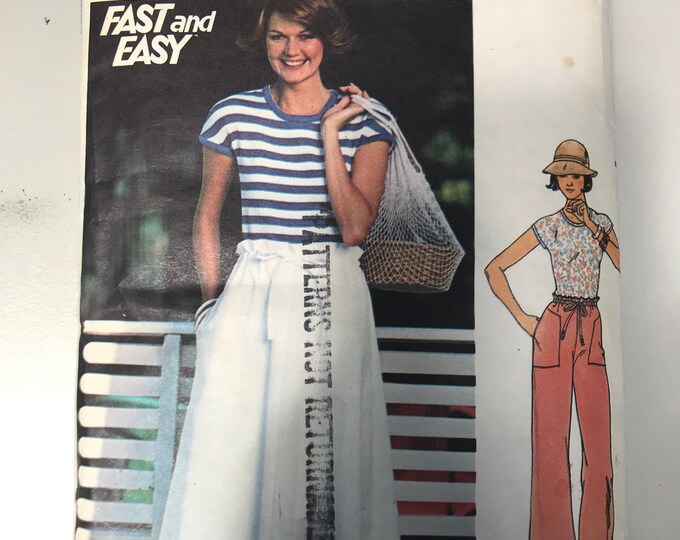 Simplicity 6727 Pattern Simplicity 6727 Pattern CUT Complete 1970s Vintage Stretch Knit Blouse ...