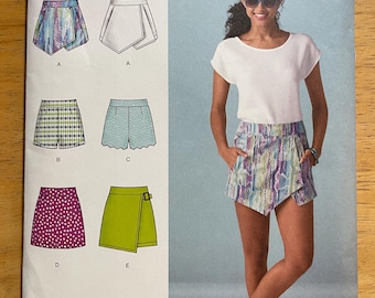 Simplicity 1370 Pattern UNCUT In K Designs Summer Shorts Skort and Skirt - Size 4 6 8 10 12 or 12 14 16 18 20