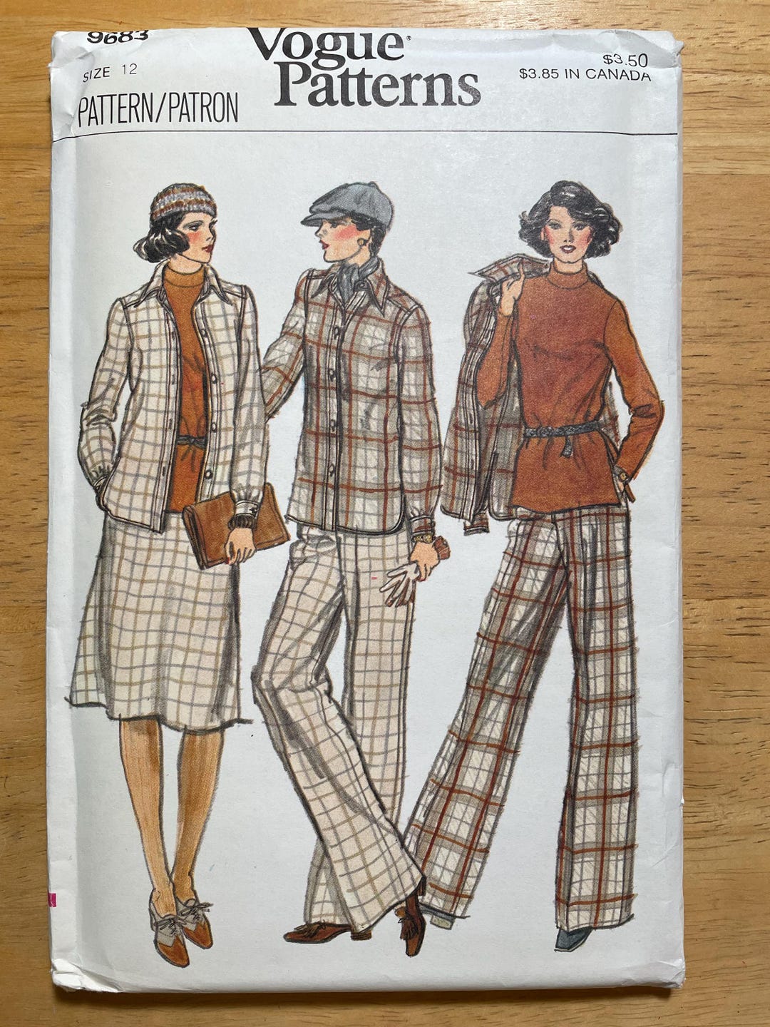 Vogue 9683 Pattern UNCUT 1970s English Country Separates Shacket