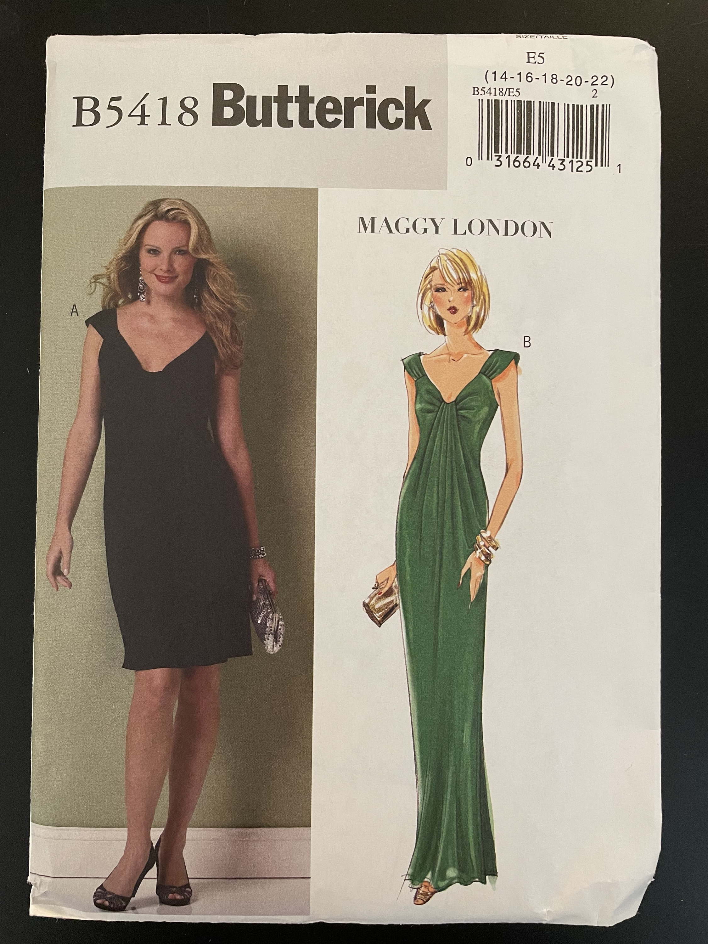 Butterick B5418 5418 Pattern UNCUT 2000s Easy Maggy London