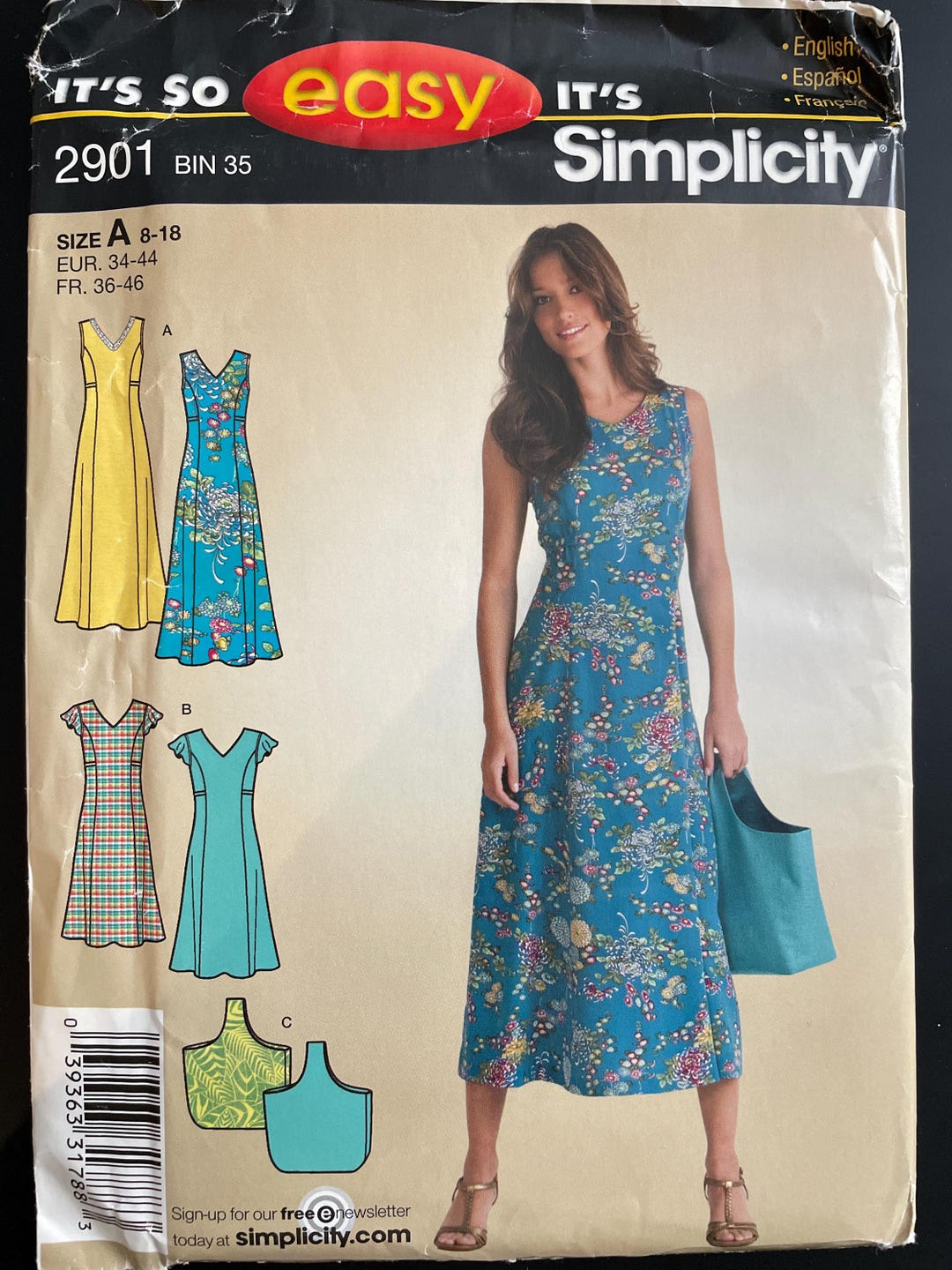 Simplicity 2901 Pattern UNCUT Vintage 2000s Easy V Neck Princess Seams ...