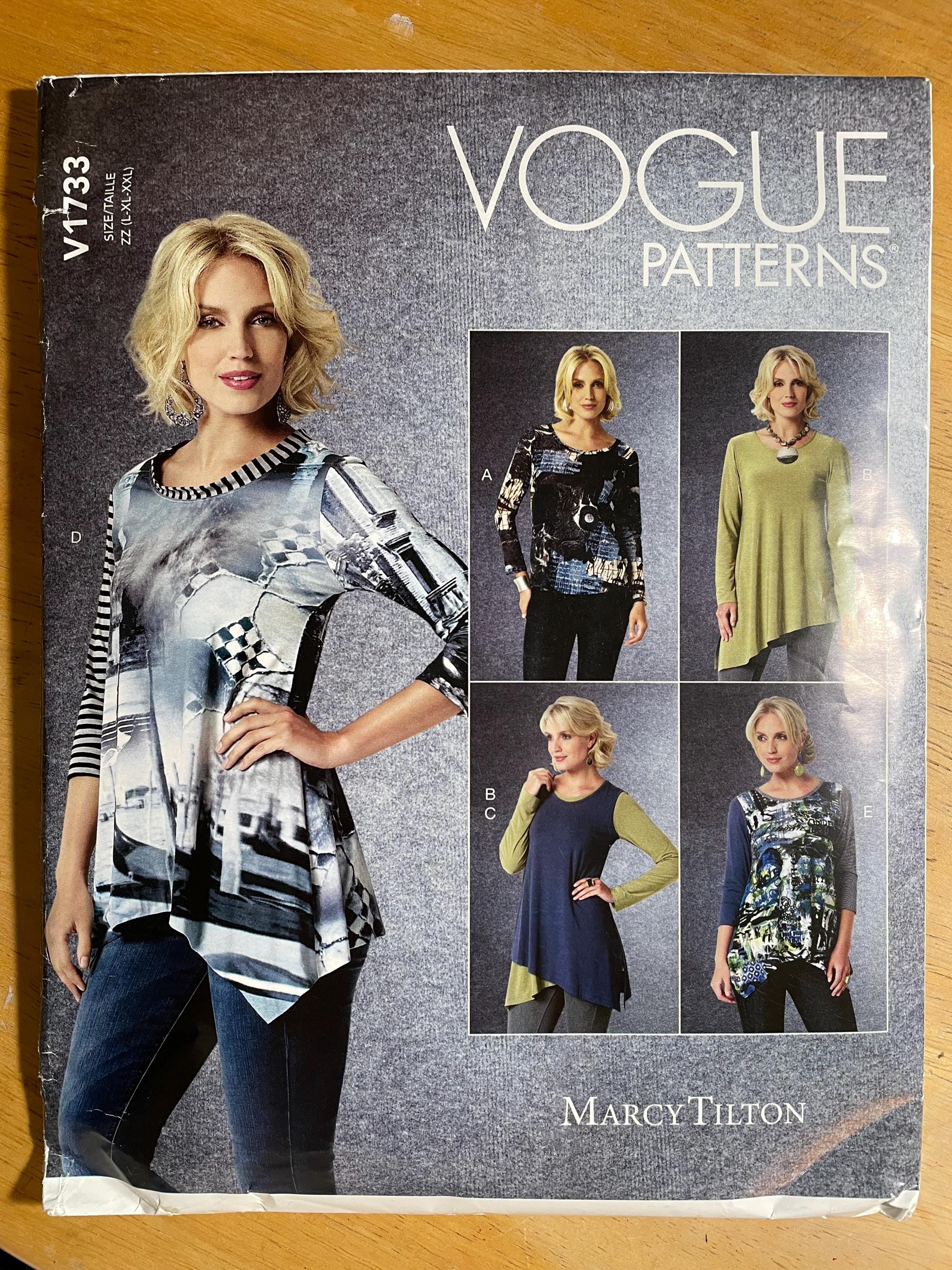 Vogue V1733 1733 9057 Pattern UNCUT Marcy Tilton Easy Stretch Knit