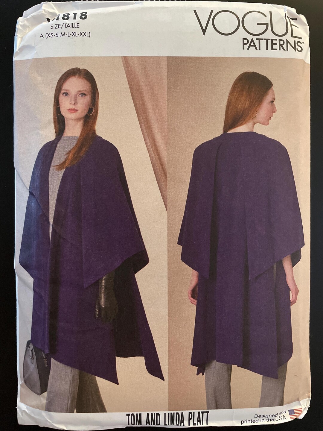 Vogue V1818 1818 Pattern UNCUT Tom and Linda Platt Loose Fitting ...