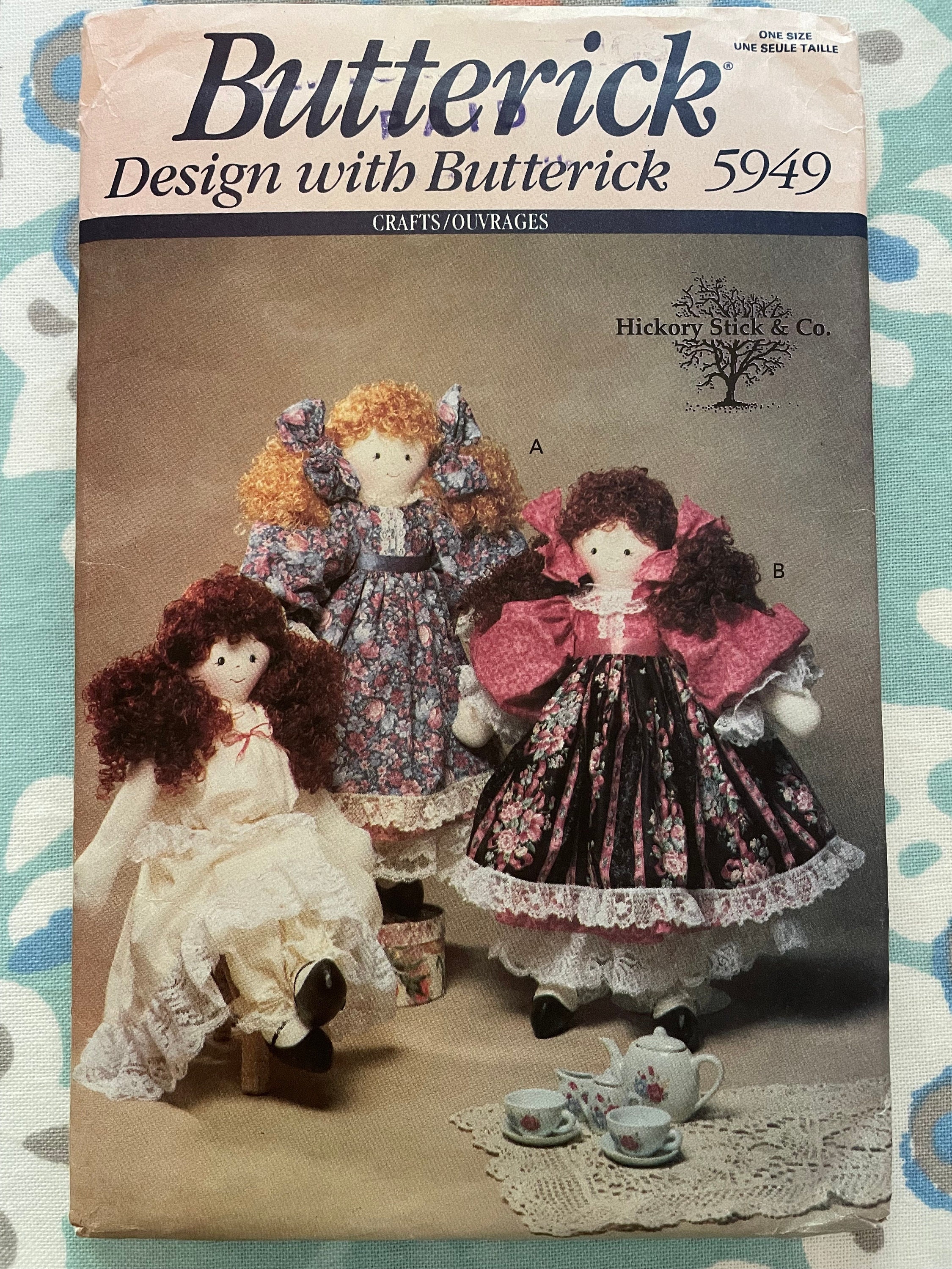 Butterick 5949 Pattern UNCUT 1990s Vintage Hickory Stick Co