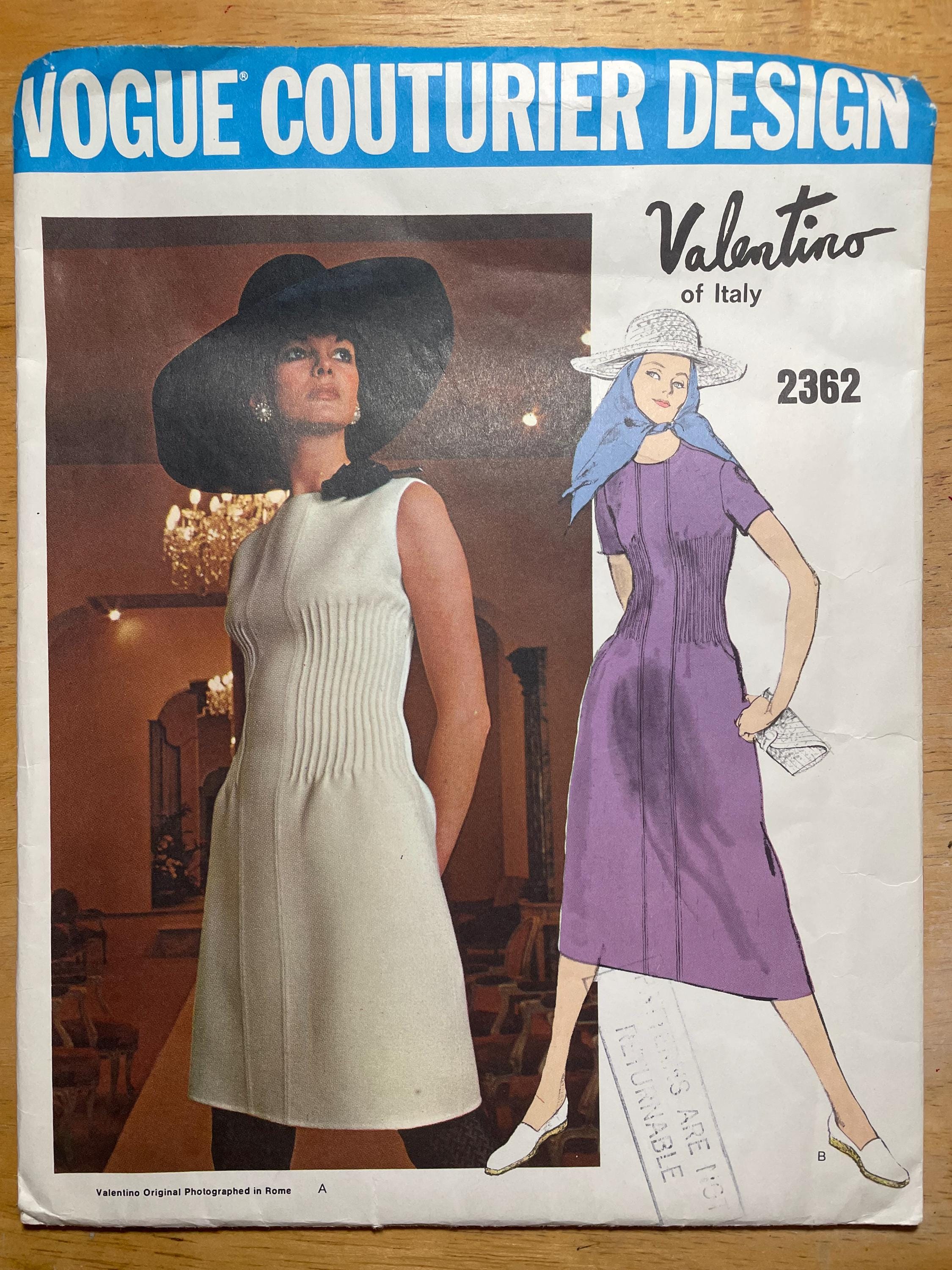 Vogue 2362 Pattern UNCUT Vintage 1970s Couturier Design Valentino