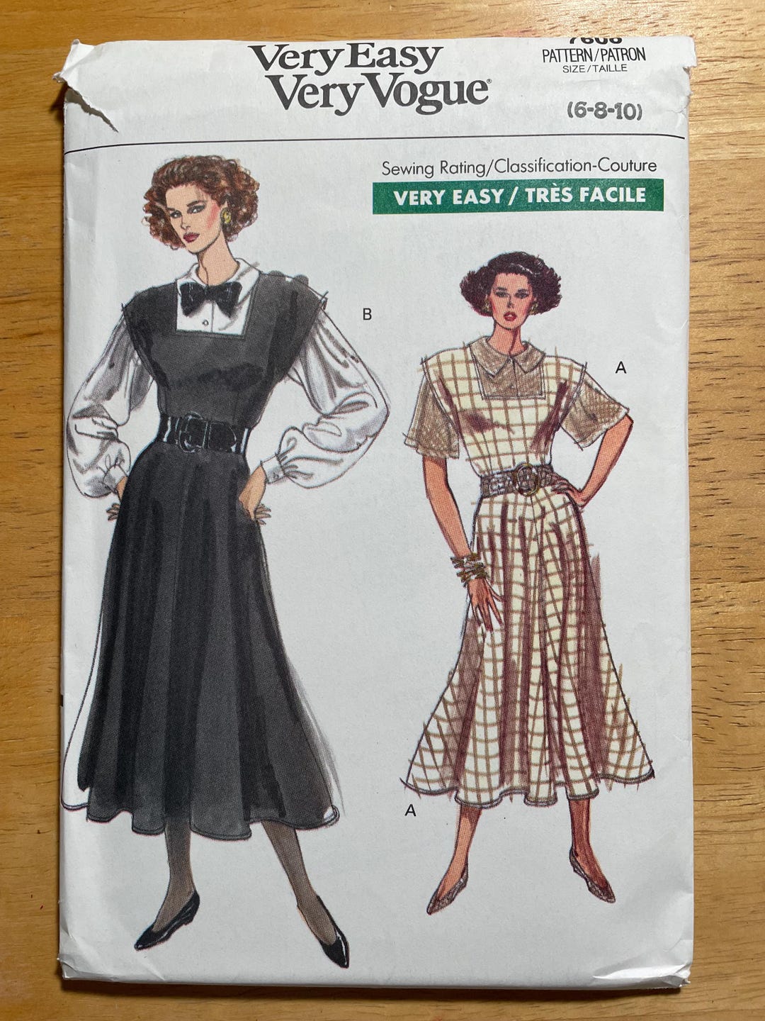 Extended Shoulder Pattern Vogue 7606 Pattern UNCUT Very Easy Square Neck Jumper Extended ...