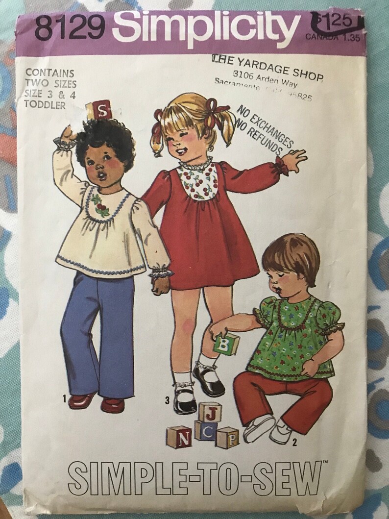 Simplicity 8129 Pattern CUT Complete 1970s Simple to Sew Etsy