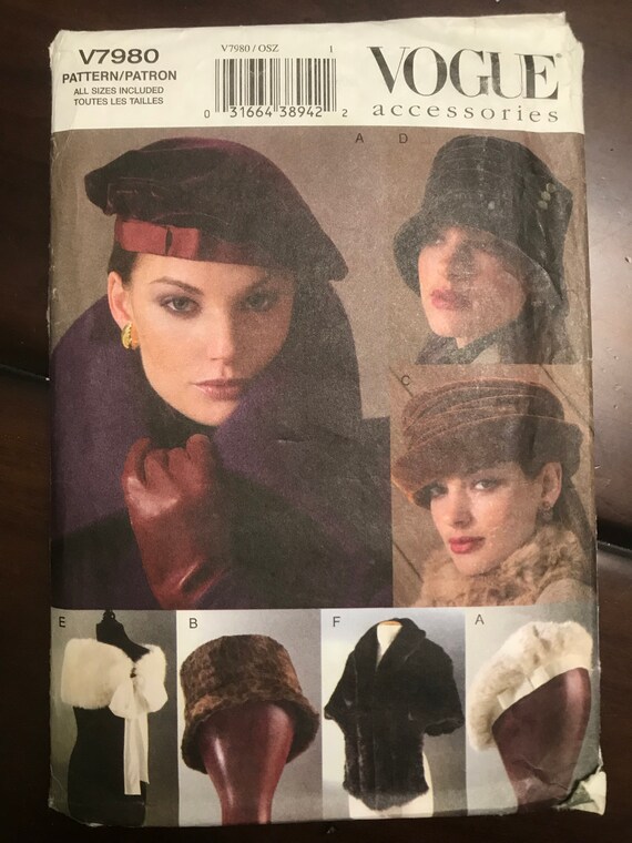 Vogue V7980 7980 Pattern UNCUT Faux Fur or Velvet Collection
