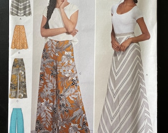 Simplicity S8885 8885 Pattern UNCUT Side Zipper Wide Legged Pants