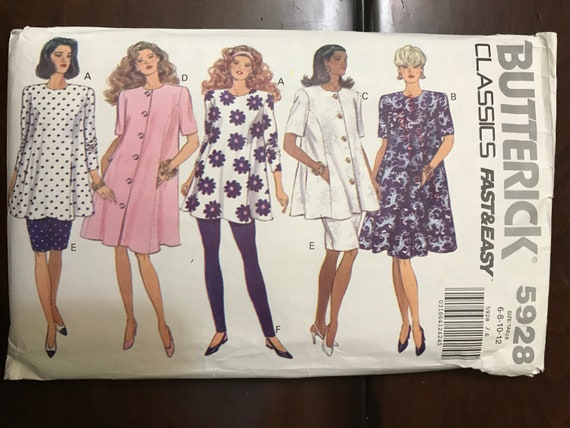 Mccalls 5928 Pattern UNCUT 1990s Vintage Classics Fast Easy Maternity  Button Front A-line Dress Tunic Leggings Pencil Skirt Size 6 8 10 12 - Etsy