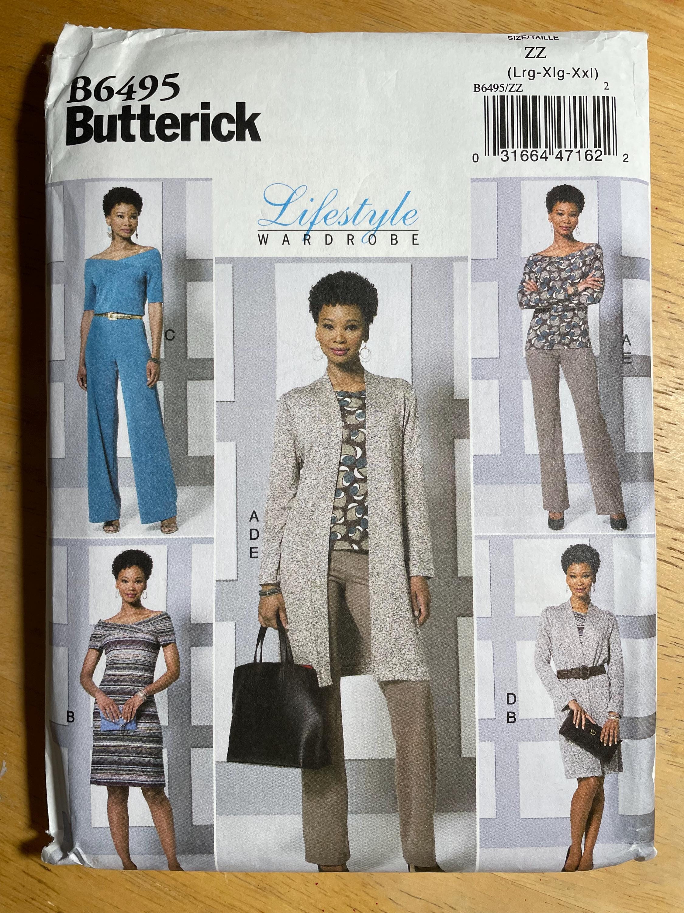 Butterick B6495 6495 Pattern UNCUT Lifestyle Wardrobe Easy Boat Butterick B6495 6495 Pattern UNCUT Lifestyle Wardrobe Easy Boat