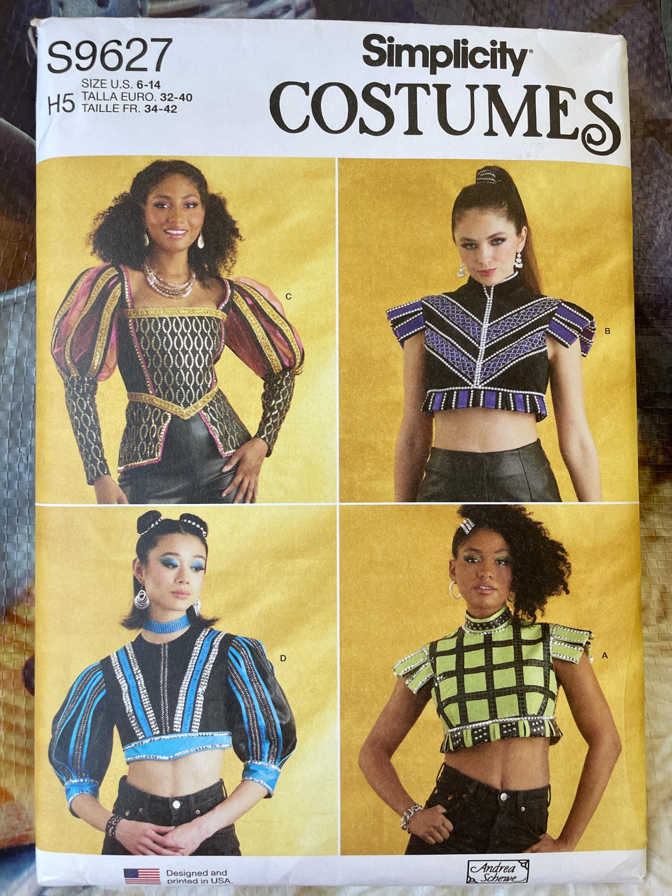 Simplicity S9627 9627 Pattern UNCUT Rock Band Top Crop Six Henry