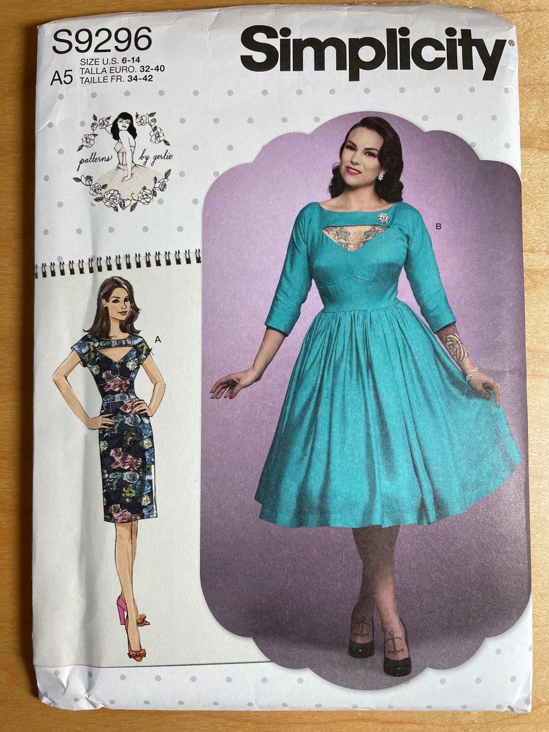 Simplicity 9296 Patterns by Gertie UNCUT Retro 40s 50s Cutout Bodice ...