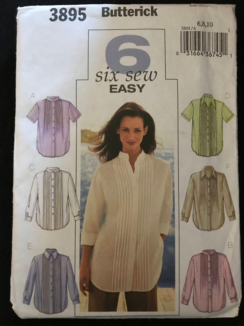 Butterick 3895 Pattern  Easy to Sew Loose Fitting Shirt with image 0