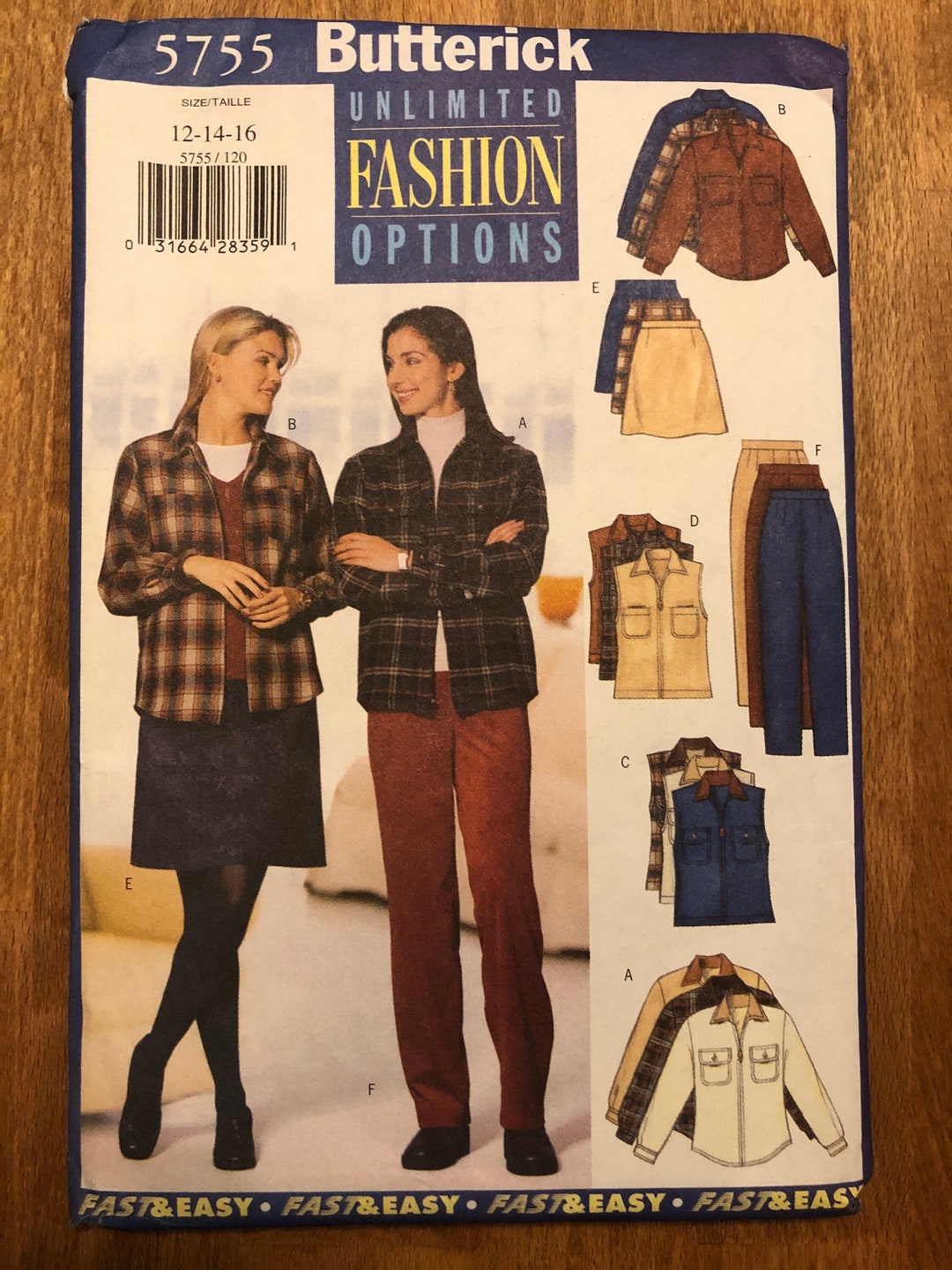 Butterick 5755 Pattern UNCUT 1990s Unlimited Fashion Options Fast Easy ...