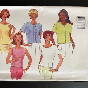 May include: A sewing pattern for four different tops. The pattern is from Butterick and is for sizes 6-8-10. The pattern is called "Fast & Easy Classics".
