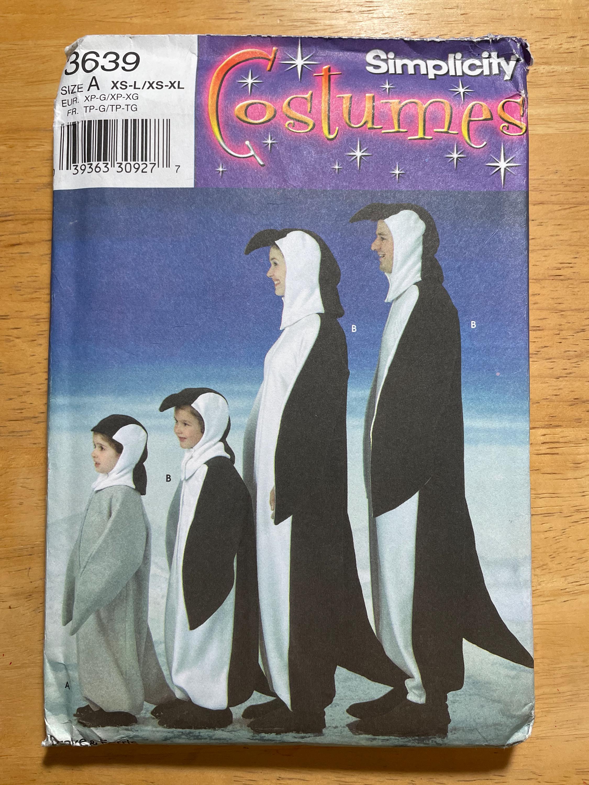 Simplicity 0696 3639 Pattern UNCUT Adult and Child's Penguin