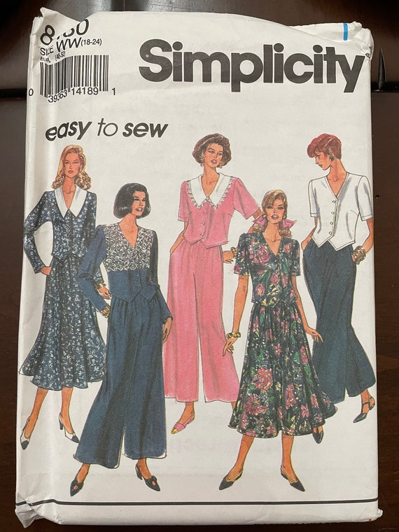 Simplicity 8480 Pattern UNCUT 1990s Vintage Easy to Sew Hip - Etsy