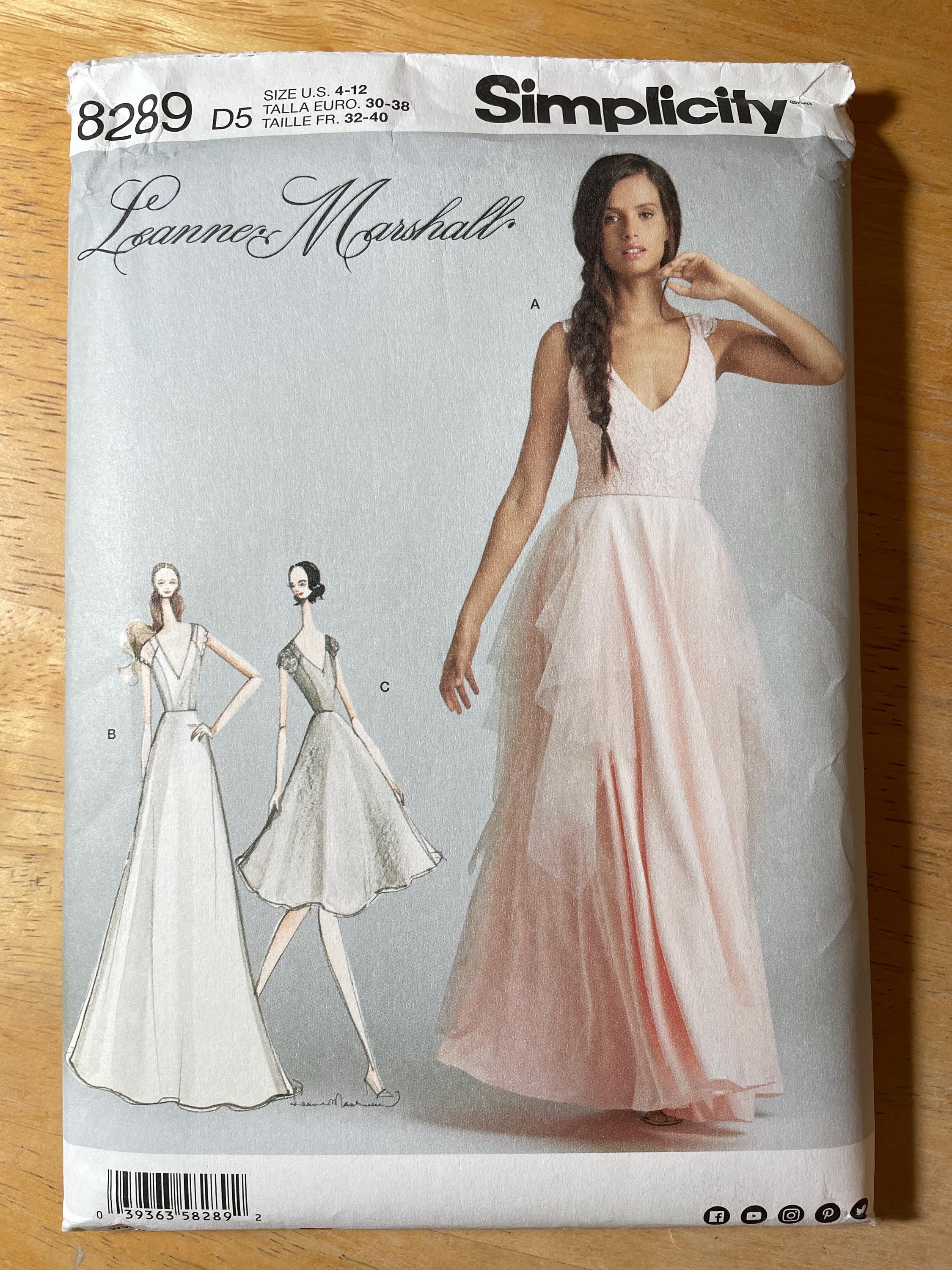 Simplicity 8289 Pattern UNCUT Leanne Marshall Sleeveless Cap Sleeve Fit Flare Princess Seam Evening Gown Dress Plunging V Size 12-20 4-12 - Etsy Simplicity 8289 Pattern UNCUT Leanne Marshall Sleeveless Cap Sleeve Fit Flare Princess Seam Evening Gown Dress Plunging V Size 12-20 4-12 - Etsy