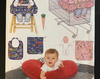 Simplicity 4225 Pattern UNCUT Babies Accessories Highchair or Shopping Cart Seat Cover U Shaped Pillow Cover Floor Quilt & Plush Toys VA