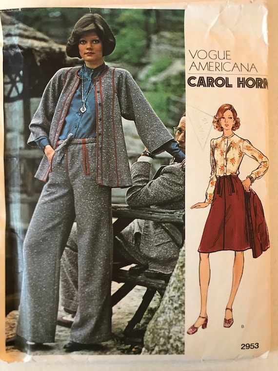 Vogue 2953 Pattern UNCUT American Vintage 1970s Carol Horn