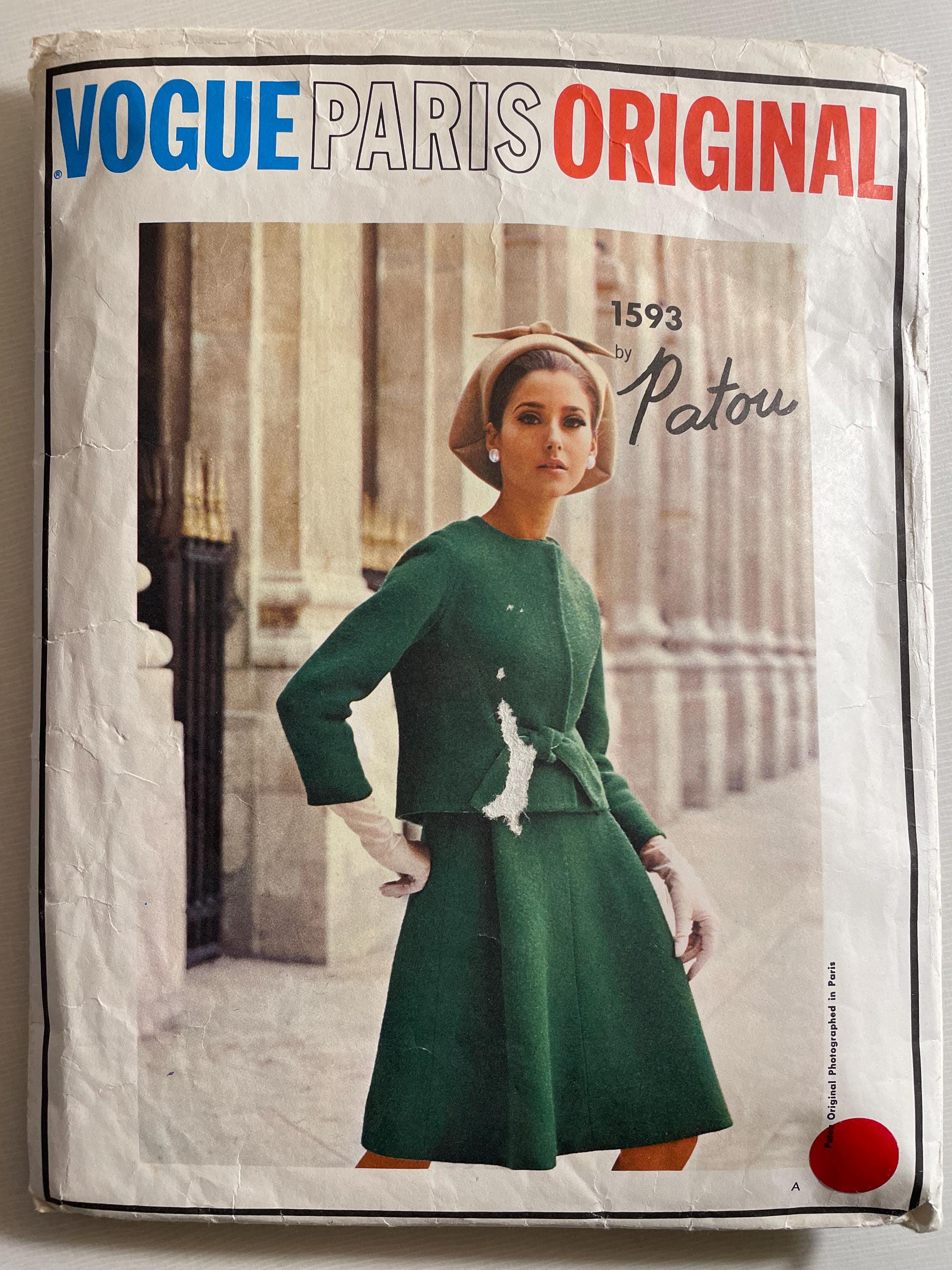 Vogue 1593 Pattern CUT Complete Vintage 1960s Paris Original