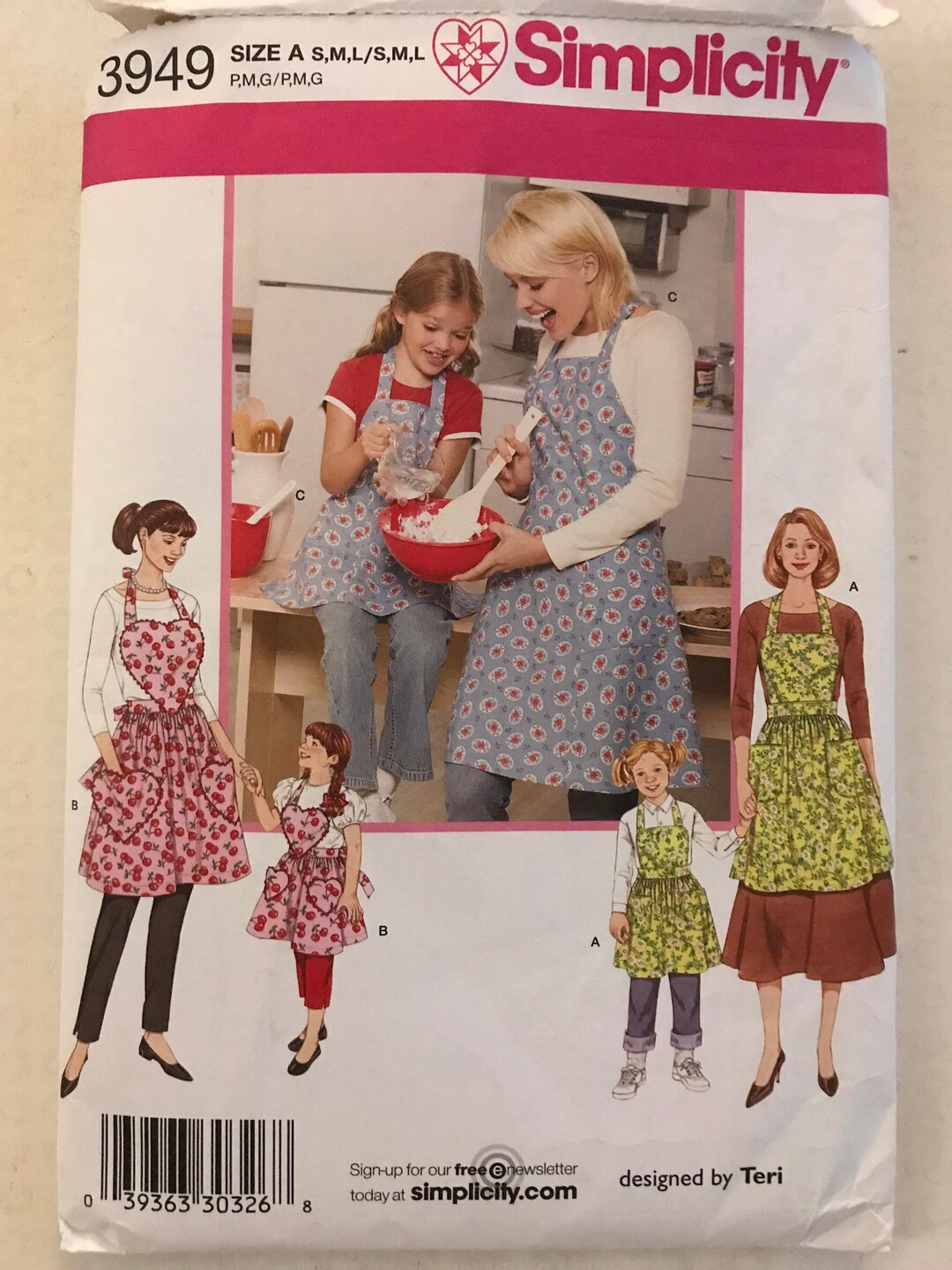 Simplicity 3949 0520 Pattern UNCUT Vintage 2000s Mother and Daughter ...