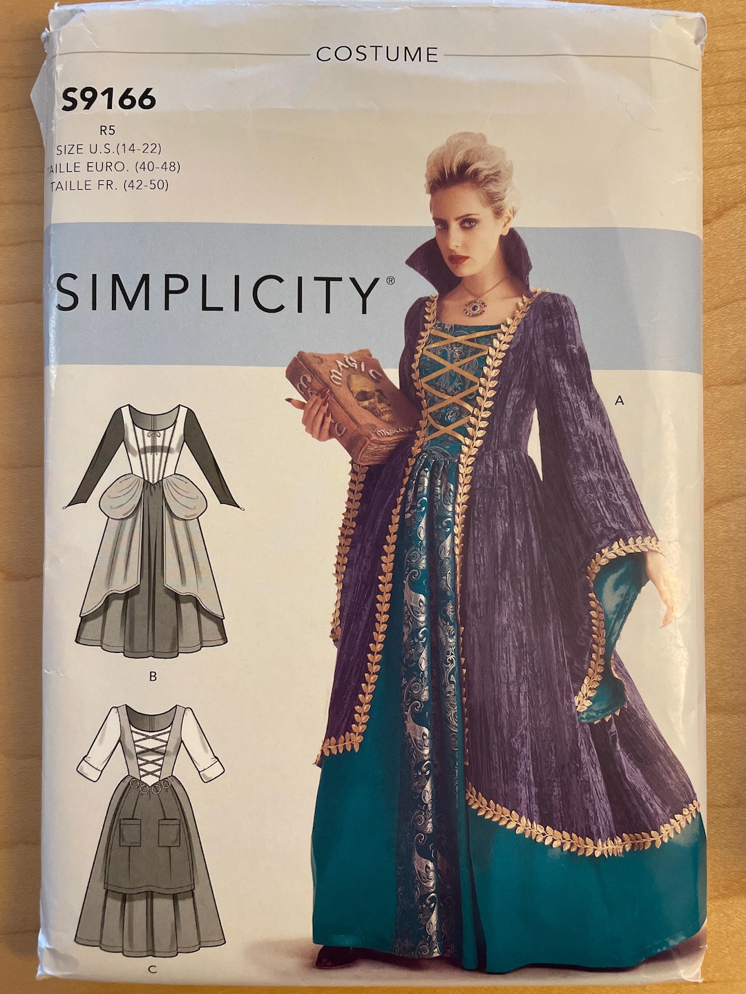 Simplicity S9166 9166 Pattern UNCUT Costume Fit Flare Princess Evil ...