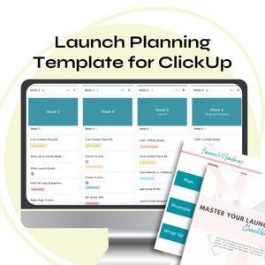 ClickUp Launch Planning Template: Course Creation, Product Launch (Digital Download)