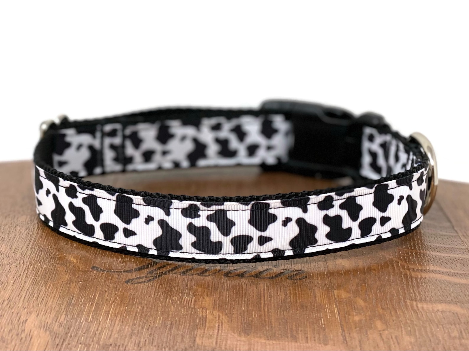 Cow Print Dog Collar Funny Dog Collar Cow Dog Collar Boy Etsy
