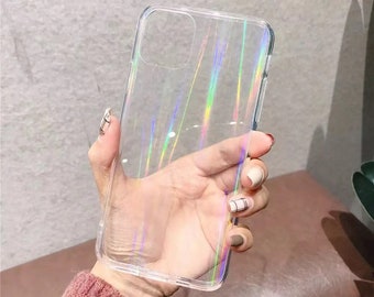 iPhone Holographic Transparent Laser Clear Rainbow Case iPhone case iPhone SE 7 8 Plus case iPhone Xr case iPhone Xs Max iPhone 12 iPhone 13