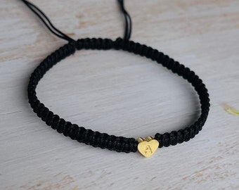 Set di 2 braccialetti iniziali personalizzati per coppie, braccialetto con lettere, braccialetto iniziale in oro, regalo per la festa della mamma, braccialetti coordinati, regalo di Natale