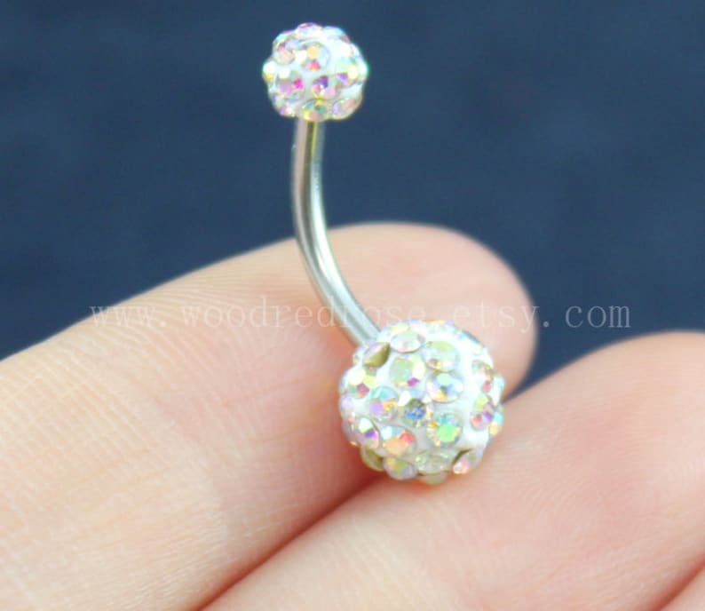 Blingbling belly button rings,AB color diamond belly ring,No dangle belly ring,Diamond Navel Piercing Ring Stud Piercing