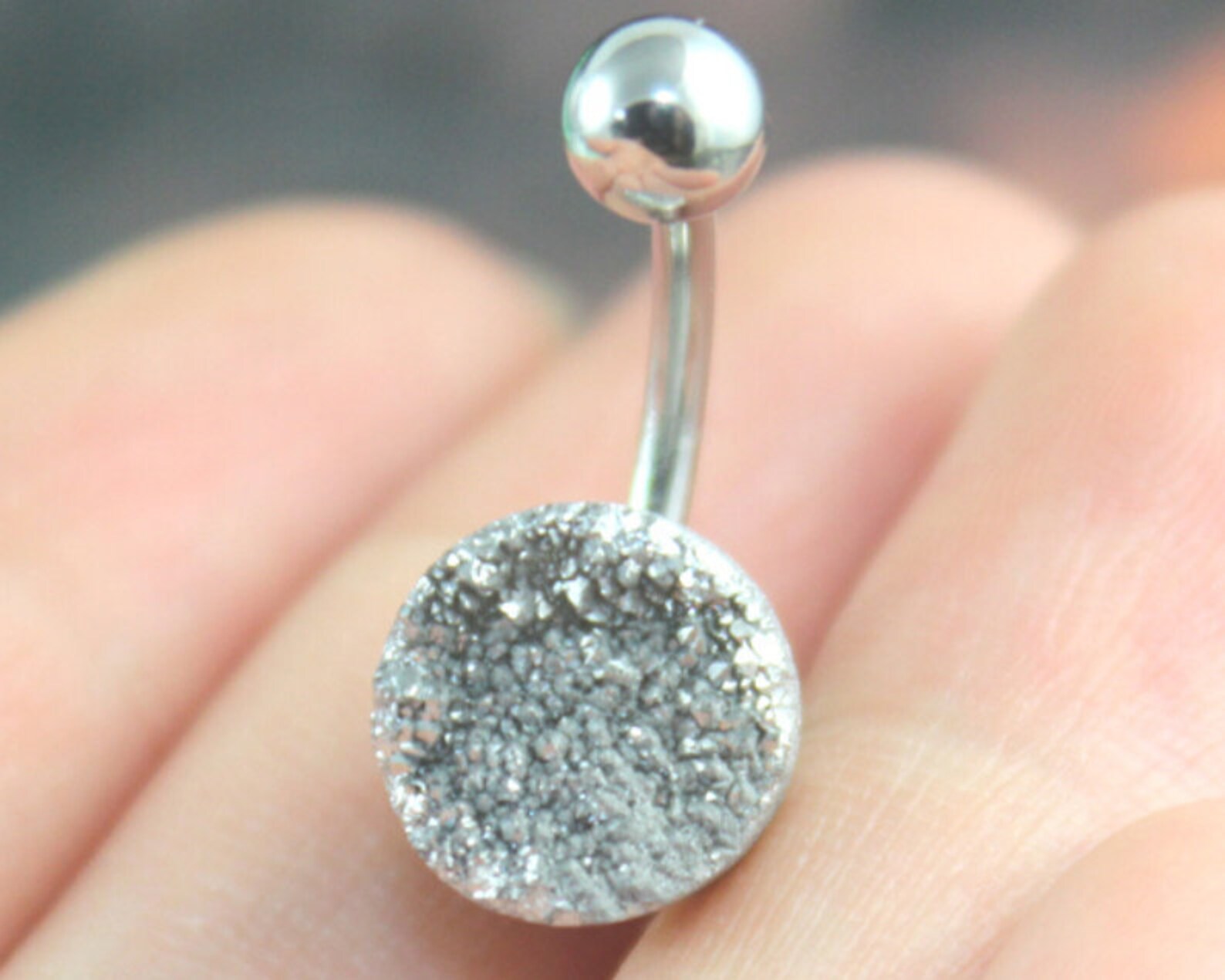 Druzy Belly Button Rings small belly button rings druzy Etsy
