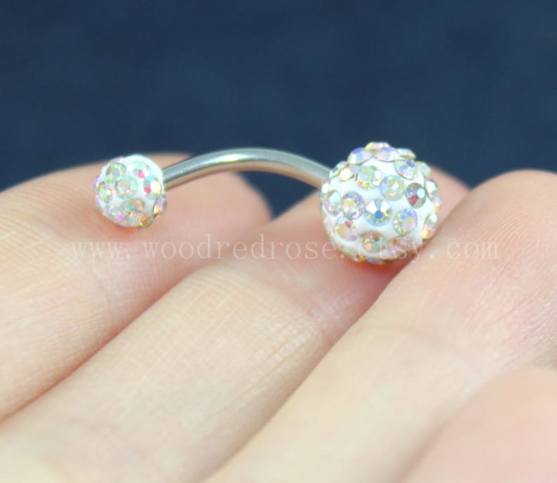 Blingbling belly button rings,AB color diamond belly ring,No dangle belly ring,Diamond Navel Piercing Ring Stud Piercing