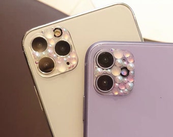 Tempered glass film for iPhone 15 14 13 12 Pro Max, iPhone Case 14 13 12 11 Glitter Camera Lens Protector for iPhone 13 14 12 11  Lens Cover