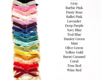 VELVET hair bows baby nylon headband. YOU CHOOSE. Velvet nylon baby headband. Velvet nylon headband bow. Hair accessories for girls, babies.