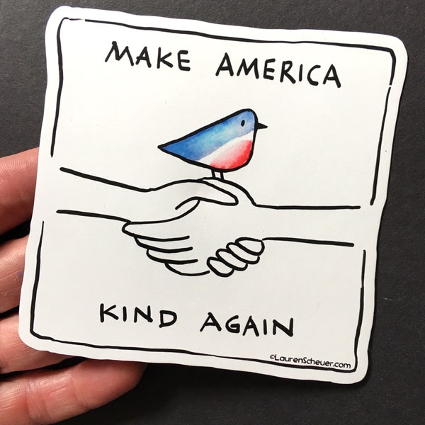 Magnet: Make America Kind Again magnet for fridge or car -  Proceeds go to ACLU (American Civil Liberties Union)