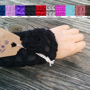 Novelty Crochet Phone Cover as a wristband with a flower accessory iPhone Samsung or Other Phone Case. Great Gift!