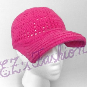 Novelty Baseball Cap, Handmade Original Crochet Cotton Cap
