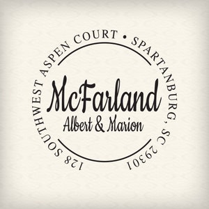 Custom Self-Inking Address Stamp - "McFarland"