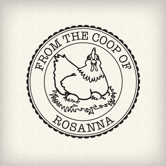 Egg Carton Stamp From the Coops Of... Stamp Custom Etsy