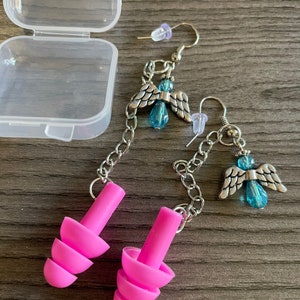 Angel Earplug Earrings for ADHD, Concerts, Music Festivals, Studying