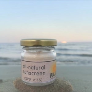 Organic Mineral Sunscreen ~ All-Natural & Vegan ~ Organic Waterproof Tinted Sun Cream ~ Reef Safe ~ Kid's Safe ~ 15-25 SPF
