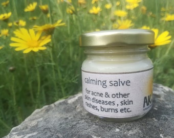 CALMING SALVE for  ~ Acne  ~ Skin rashes  ~ Allergy-related Skin Diseases ~ All-Natural ~ All-Organic ~ All-Vegan ~ vegane Salbe