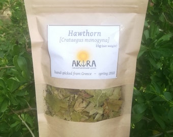 Common Hawthorn ~ Crataegus monogyna ~ Quickthorn ~ dried herb ~ wild crafted ~ hand-picked from Greece ~ Κράταιγος ~ Eingriffelige Weißdorn